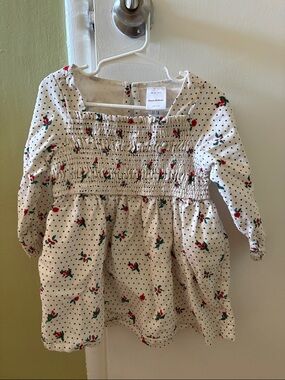Hanna Andersson Corduroy Long Sleeve Smocked Dress with Pockets